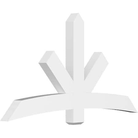 Ekena Millwork Alberta Architectural Grade PVC Gable Bracket, 72"W x 39"H x 4"D x 6"F, 13/12 Pitch GBP072X39X0406ALB00